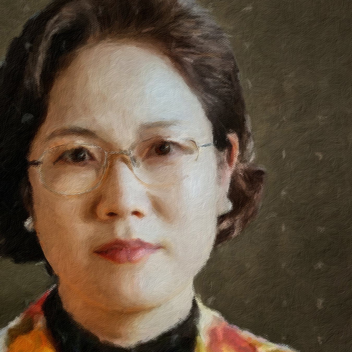 디지털 유화 초상/영정 액자