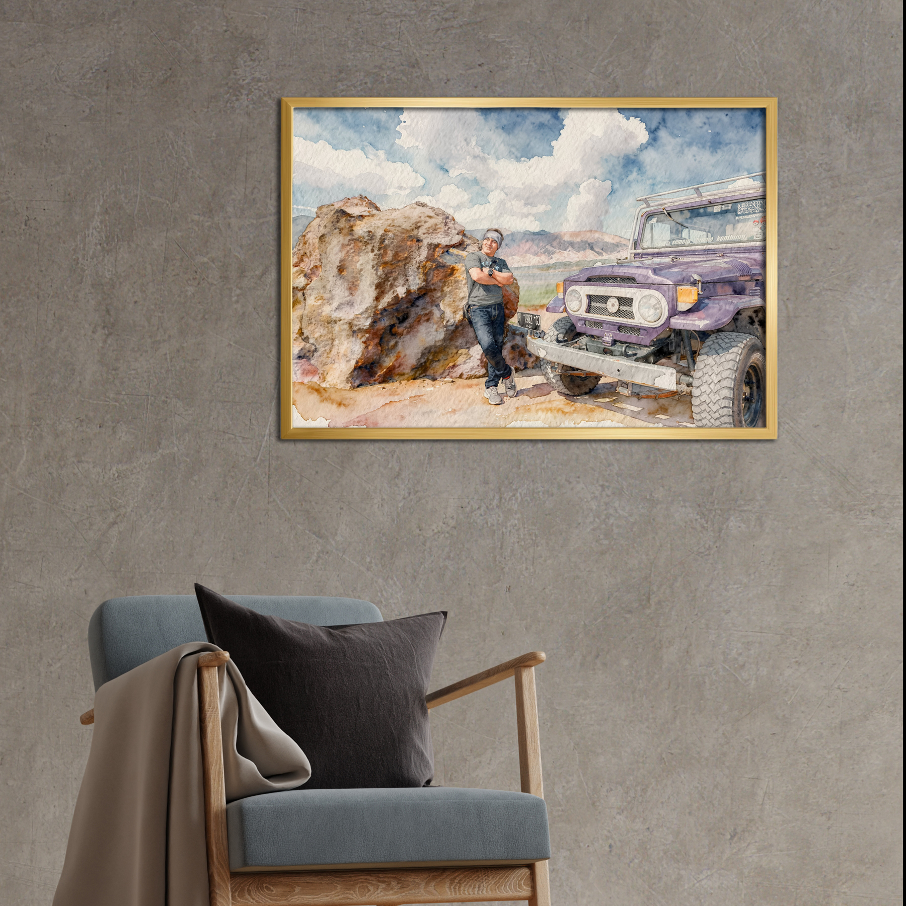 수채화 액자 30x45cm